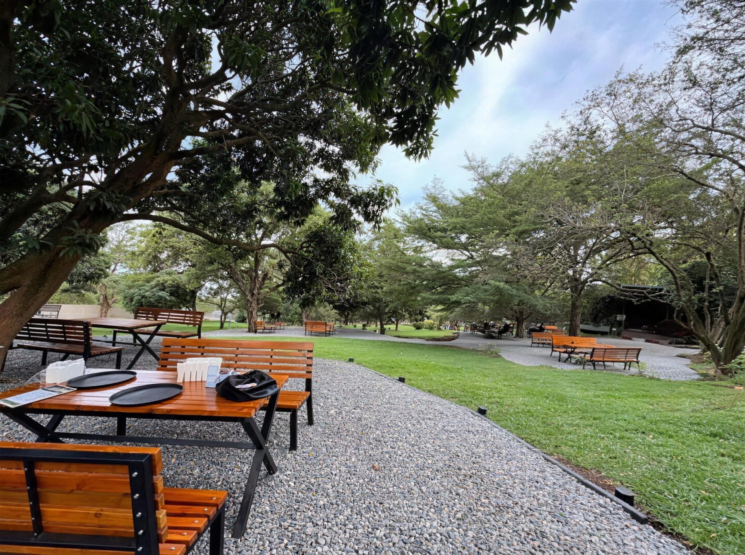 The green hilltop garden at Amadeus Gardens